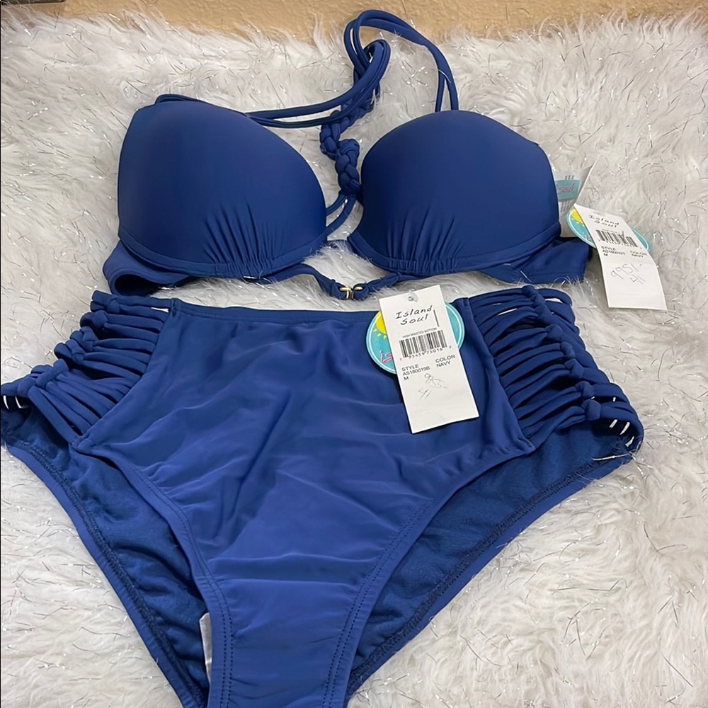 Island Soul Women's Blue Bikini Set